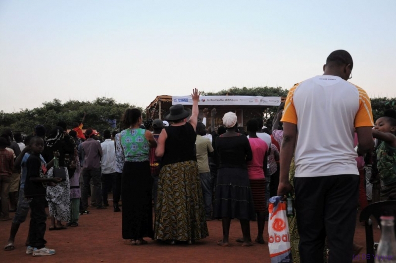 American ambassador Virginia Palmer at Tumaini Festival, Dzaleka refugee camp, Malawi