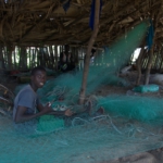 fisher at Sanyang beach, The Gambia