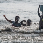 Gambia, Sea, Kids Sanyang beach, The Gambia
