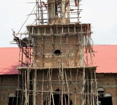 building a church, towards Mbale