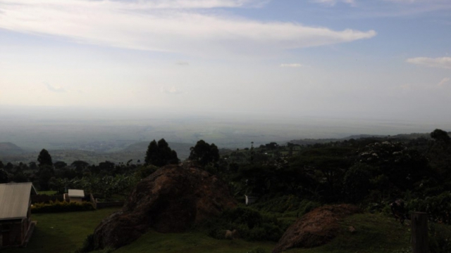 Looking down to Karamoja plains