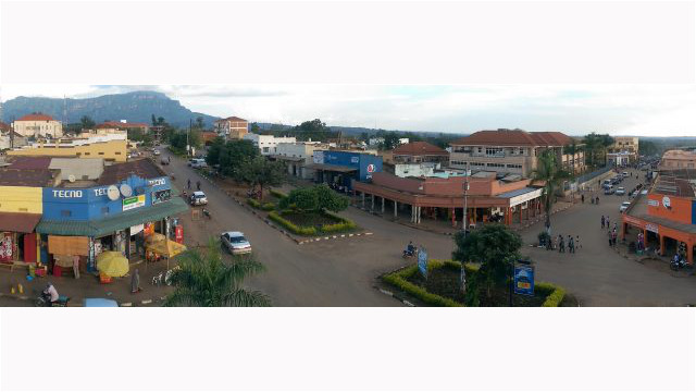 Mbale and Wanale Ridge, view from the Travellers Inn roof top
