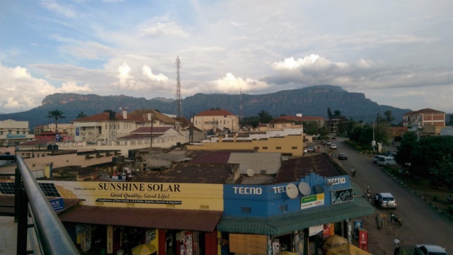 Mbale and Wanale Ridge, view from the Travellers Inn roof top