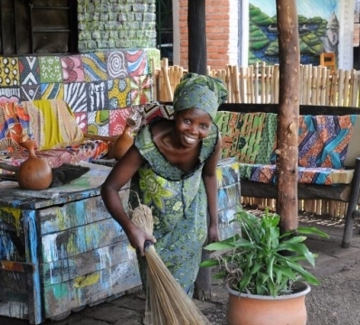 Rachel at Redrocks Camp, Nyakinama near Musanze aka Ruhengeri, Rwanda