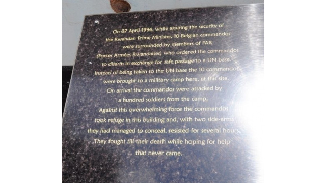 Camp Kigali Belgian memorial