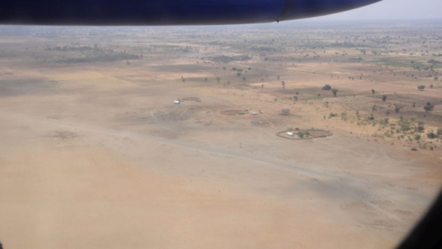 above the Serengeti, towards Daressalam