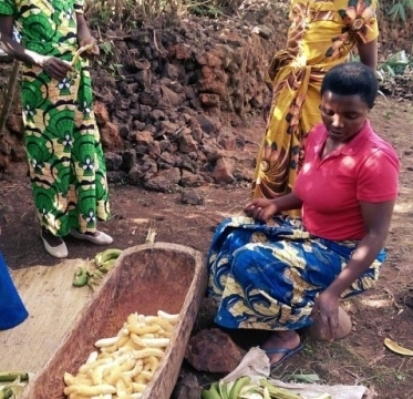 preparing urwagwa (banana beer), Redrocks Camp, Nyakinama near Musanze aka Ruhengeri, Rwanda