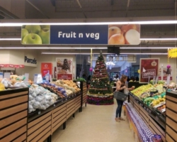 Xmas deco at EastPark Mall, Lusaka