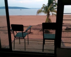Thomas in his future house, Lake Kariba