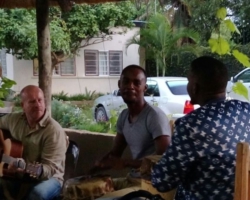 with Emanuel and Hilary at Natwange hostel, Lusaka